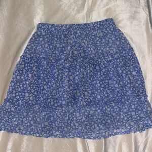 Blue floral skirt